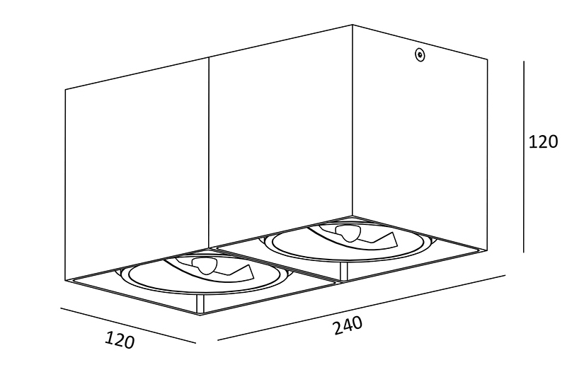 Box Double-Cube mennyezeti lámpa
