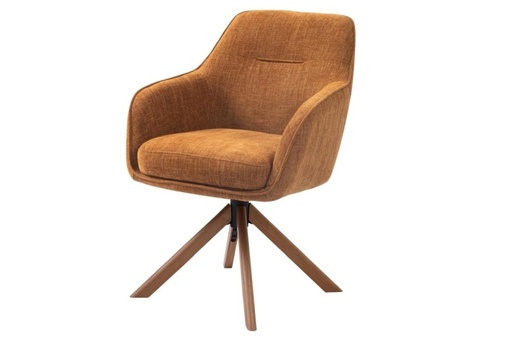 [unique5325] UNIQUE Furniture Avola forgós szék -fa láb